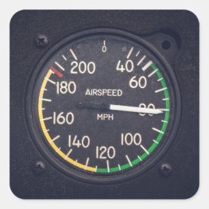 Airspeed Gauge Square Sticker