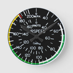 Airspeed Indicator Clock Flight