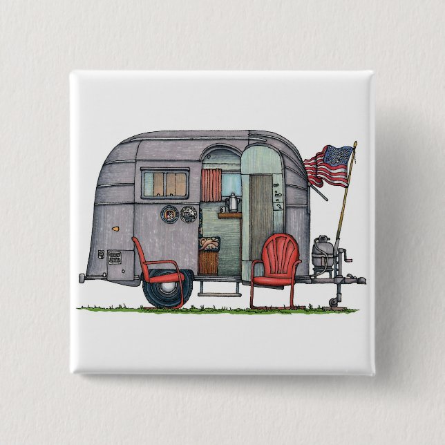 Airstream 15 Cm Square Badge (Front)
