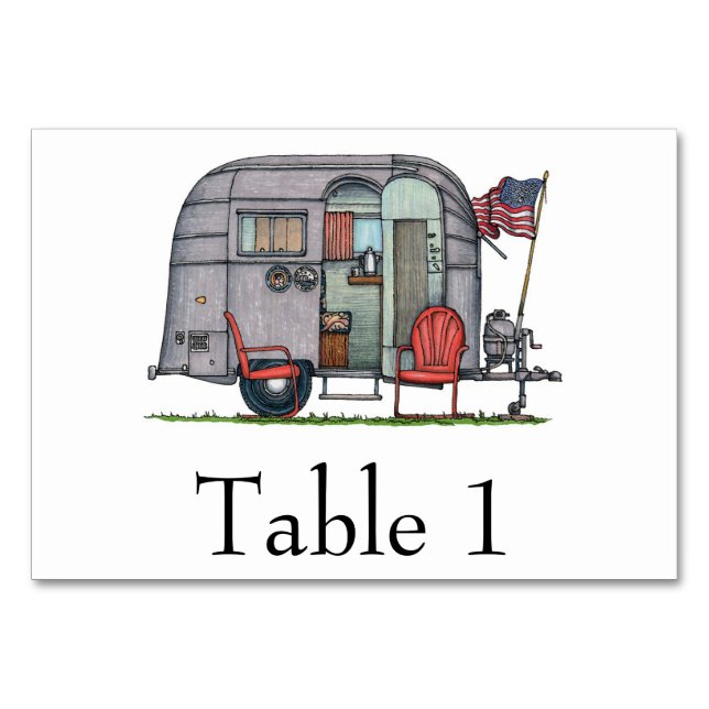 Airstream Table Number (Back)