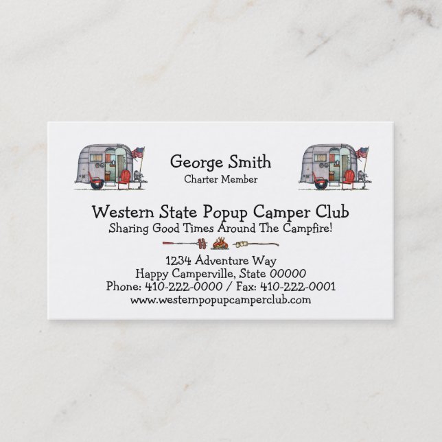Airstream Trailer Business Card (Front)