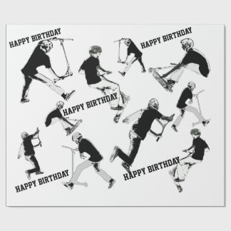 Airtime!- Scooter Fun Wrapping Paper
