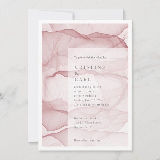 Airy and light wedding invitation (Front)