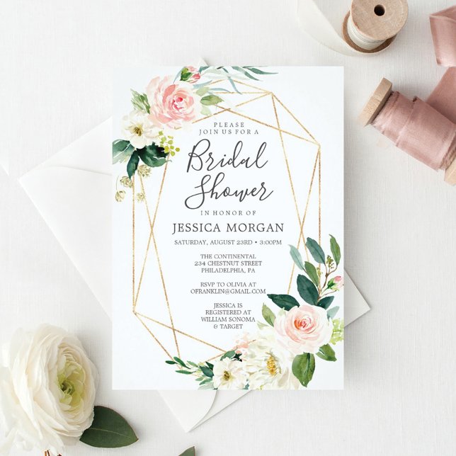 Airy Blush Bridal Shower Invitation (Creator Uploaded)