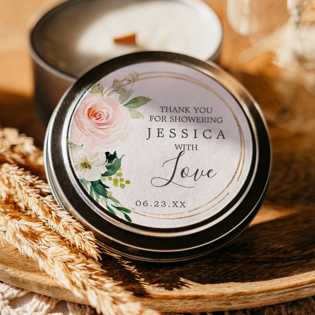 Airy Blush Shower Favour Sticker (Creator Uploaded)