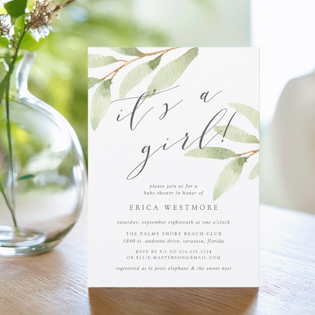 Airy Botanical Baby Shower Invitation (Creator Uploaded)