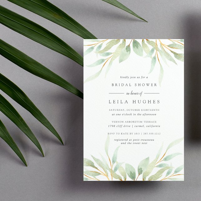 Airy Botanical Bridal Shower Invitation (Creator Uploaded)