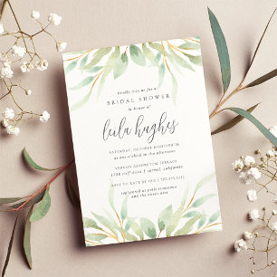 Airy Botanical Bridal Shower Invitation