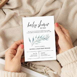 Airy Branch Baby Shower by Mail Invitation