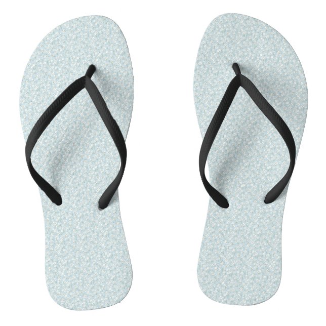 Airy Chamomile & Sky Blue Wildflower Meadow Jandals (Footbed)