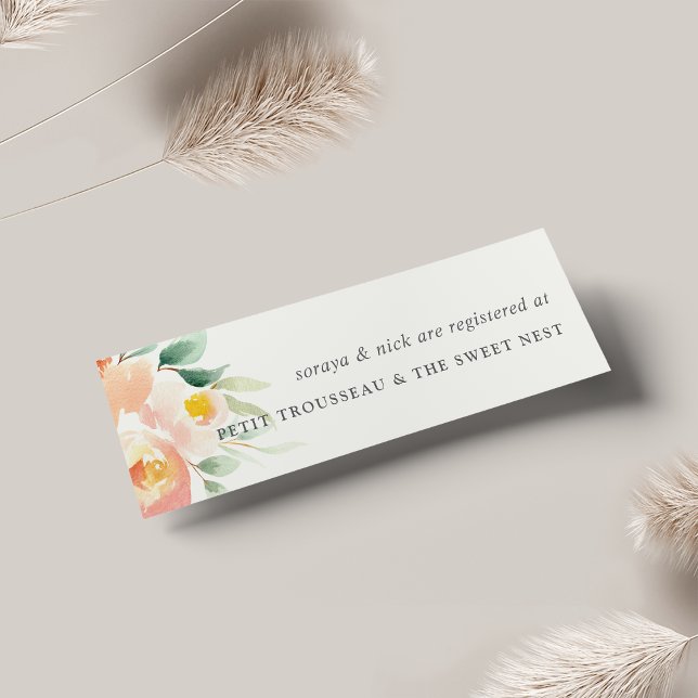 Airy Floral Bridal Registry Insert Cards (Creator Uploaded)