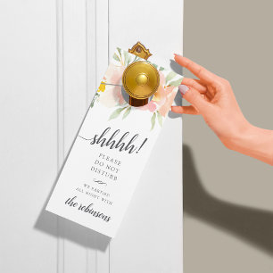 Airy Floral Wedding Welcome/Do Not Disturb Door Hanger