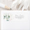 Airy Greenery and Gold Leaf Return Address Label