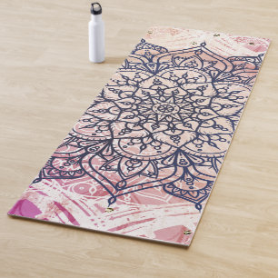 Airy Mandala Happy Pink Purple Yellow Blue & Gold Yoga Mat