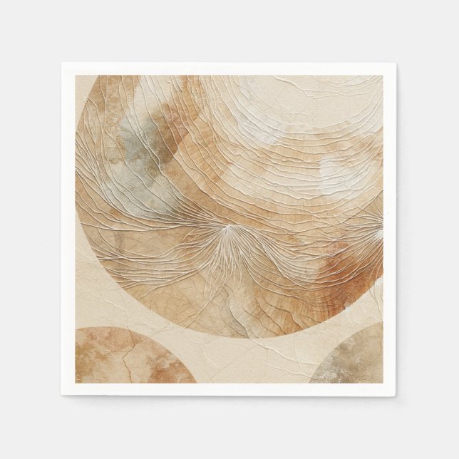 Airy Neutral Natural Elements Bohemian Boho Napkin (Front)