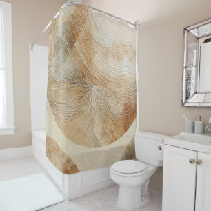 Airy Neutral Natural Elements Bohemian Boho Shower Curtain