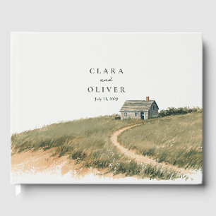 Airy New England Island Summer Cottage Wedding Guest Book