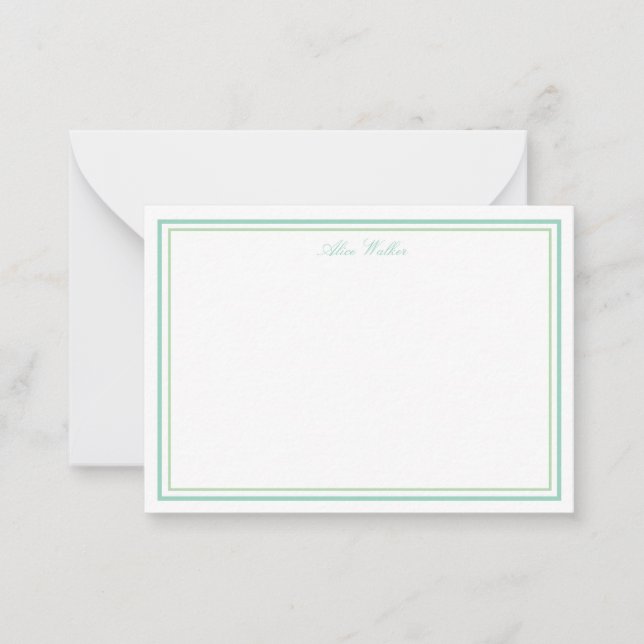 Airy Pastel Elegant Stationery Note Card (Front)