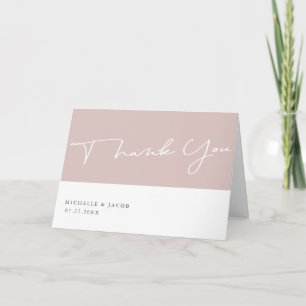 Airy Pastel Folded Photo Thank You Card
