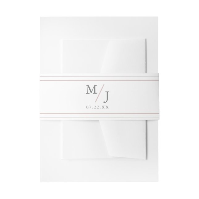 Airy Pastel | Wedding Belly Band Invitation Belly Band (Front Example)