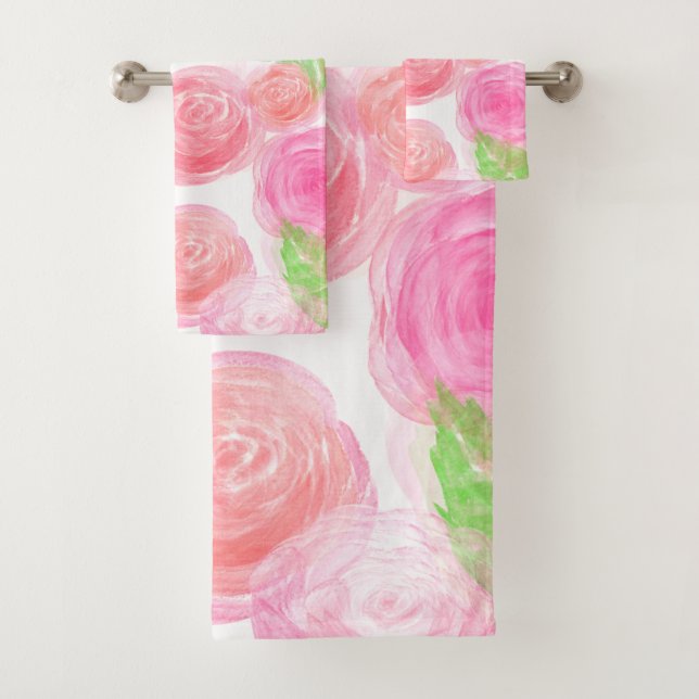 Airy Roses Bath Towel Set (Insitu)