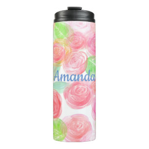 Airy Roses Thermal Tumbler