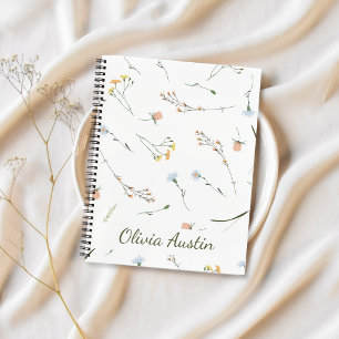 Airy Wildflower Journal Personalised Minimalist