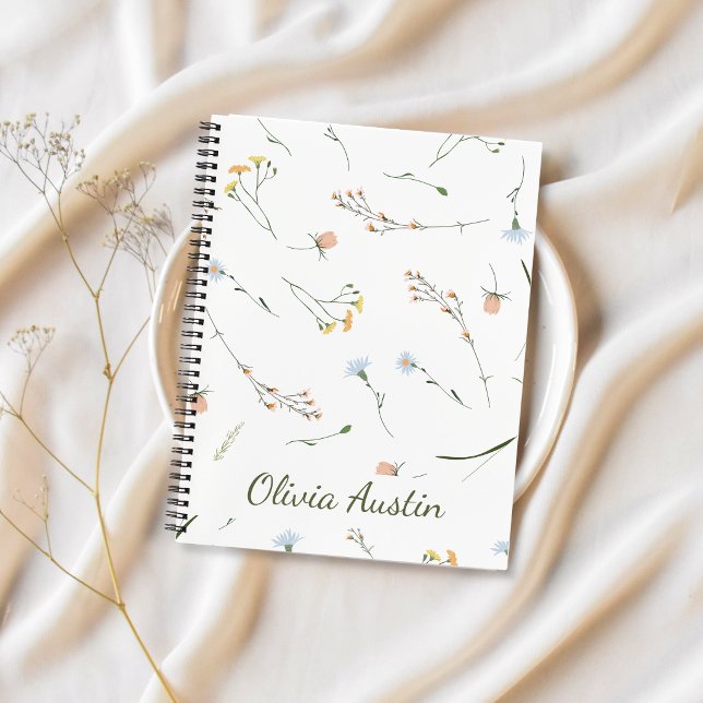 Airy Wildflower Journal Personalized Minimalist  (Creator Uploaded)