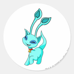 Aisha Blue Classic Round Sticker