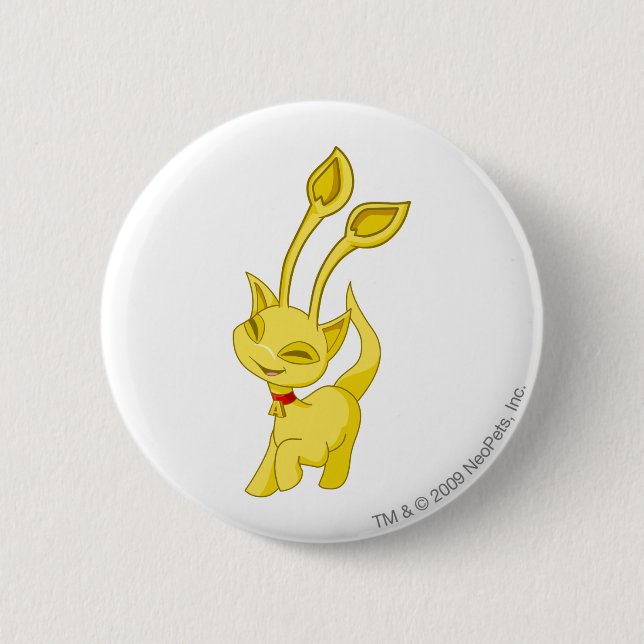 Aisha Gold 6 Cm Round Badge (Front)