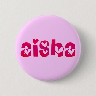 Aisha in Hearts 6 Cm Round Badge