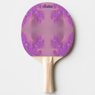 AISHA ~ PINK RELIEF ~ Original Fractal ~ Ping Pong Paddle