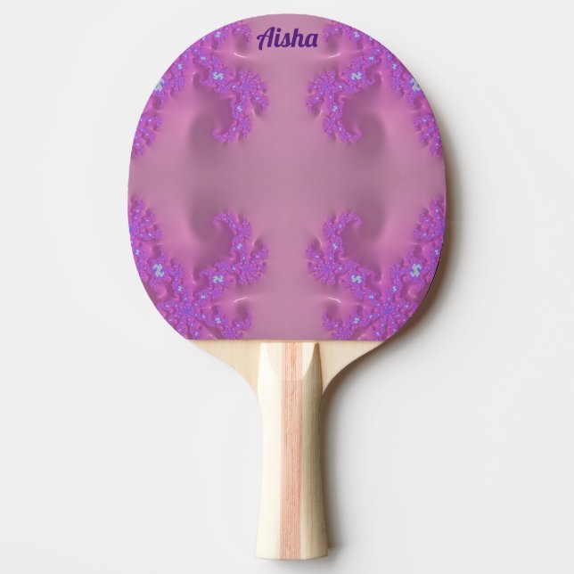 AISHA ~ PINK RELIEF ~ Original Fractal ~  Ping Pong Paddle (Front)