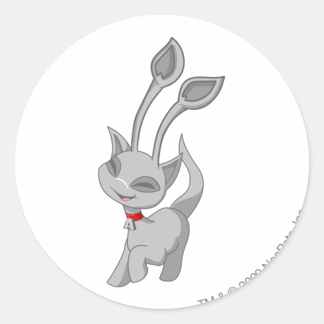 Aisha Silver Classic Round Sticker (Front)