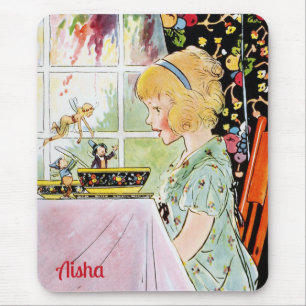 AISHA ~ Vintage art ~ Johnny Gruelle ~ Fairies Mouse Pad