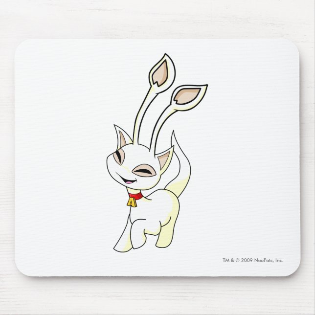 Aisha White Mouse Pad (Front)