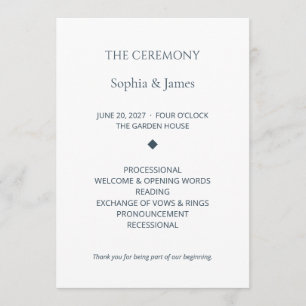 Aisle Story Editable Wedding Ceremony Program Invitation