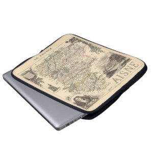 Aisne Department France Alexandre Vuillemin Map Laptop Sleeve