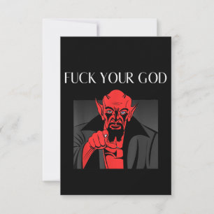 Aist Goat Satan Baphomet GIft Thank You Card