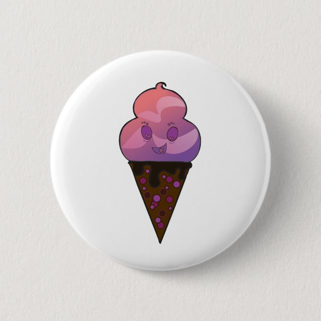 Aisu Kurimu 6 Cm Round Badge (Front)