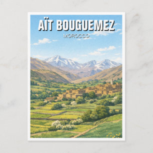 Aït Bouguemez Morocco Travel Postcard