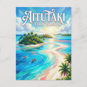 Aitutaki Lagoon Cook Islands Postcard