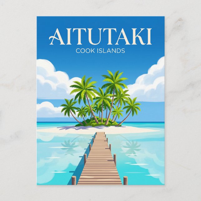 Aitutaki Lagoon Cook Islands Postcard (Front)