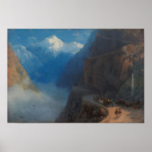 Aivazovsky - From Milli To Gudauri 1868 Poster