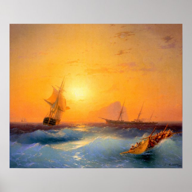 Aivazovsky - Gibraltar Poster (Front)