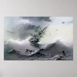 Aivazovsky - Sinking Ship Poster