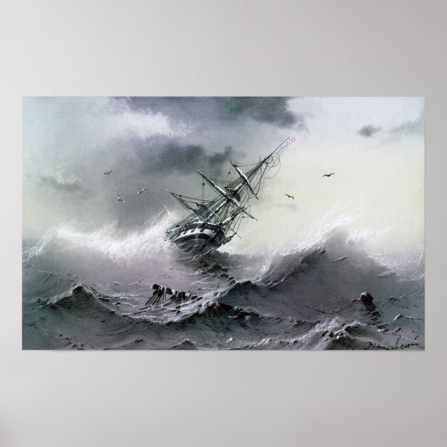 Aivazovsky - Sinking Ship Poster (Front)
