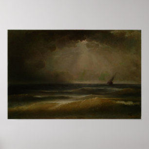 Aivazovsky - Storm 1880 Poster