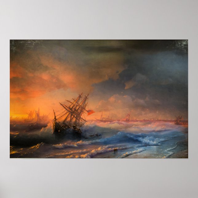 Aivazovsky - Storm Over Evpatoria Poster (Front)