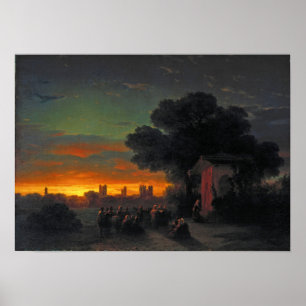 Aivazovsky - View In The Crimea At Sunset Poster